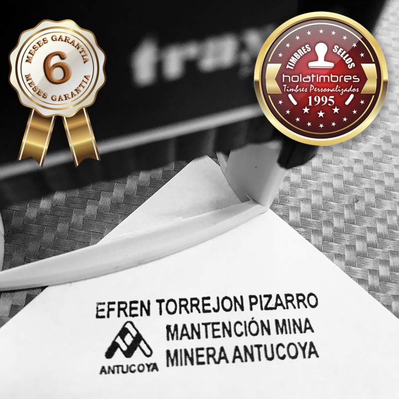 Timbre pie de firma