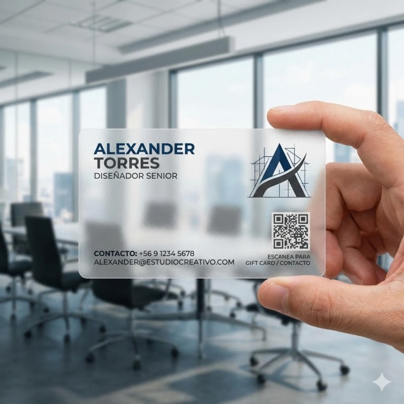 Credenciales y  Gift Card PVC empavonado