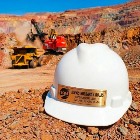 Placas grabadas para casco