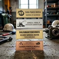 Placas grabadas para casco