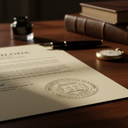 Timbre de cuño seco o relieve de hierro