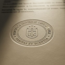 Timbre de cuño seco o relieve de hierro