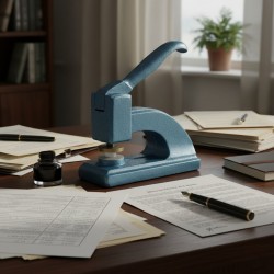 Timbre de cuño seco o relieve de hierro