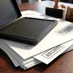 Tampón para timbre color negro