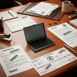 Tampón para timbre color negro