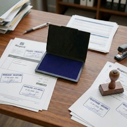 Tampón para timbre color azul