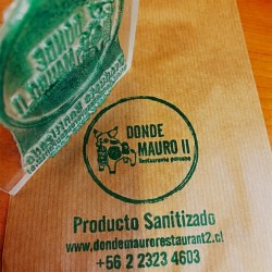 Timbre manual de 12x12 cms.