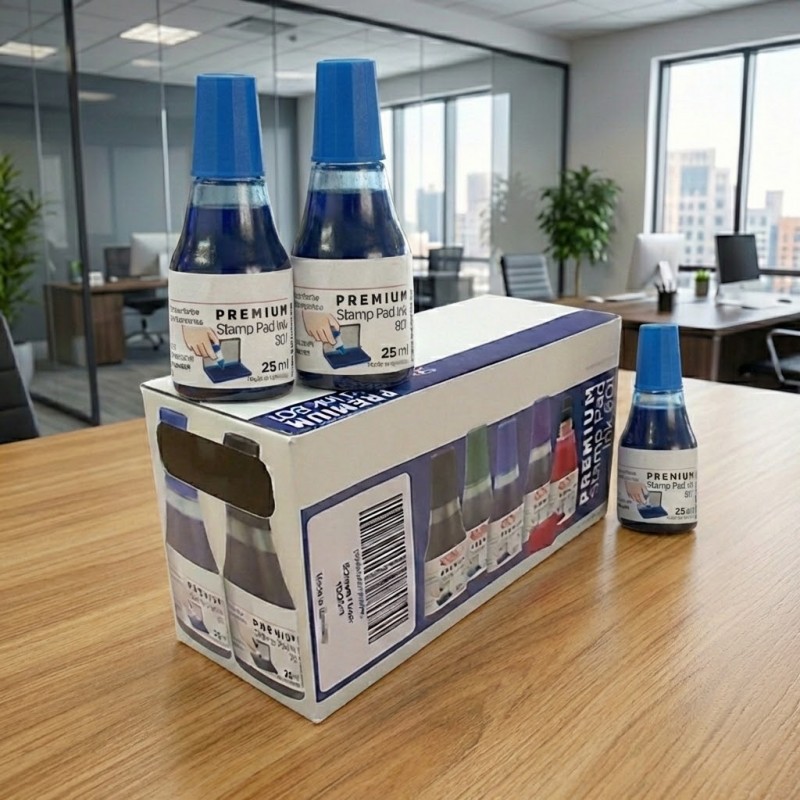 Tinta para timbre azul