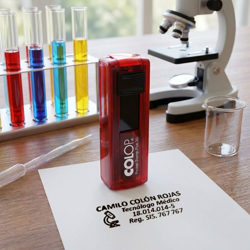 Timbre de bolsillo pie de firma