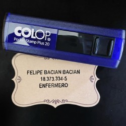 Timbre de bolsillo pie de firma