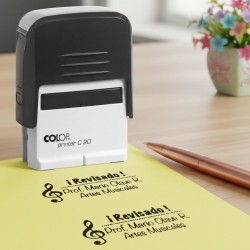 Timbre escritorio pie de firma