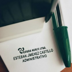 Timbre escritorio pie de firma
