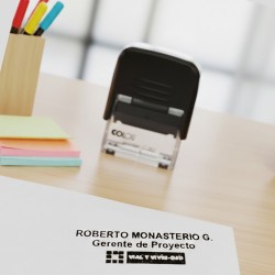 Timbre escritorio pie de firma