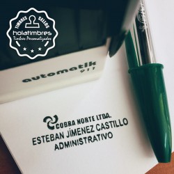 Timbre escritorio pie de firma